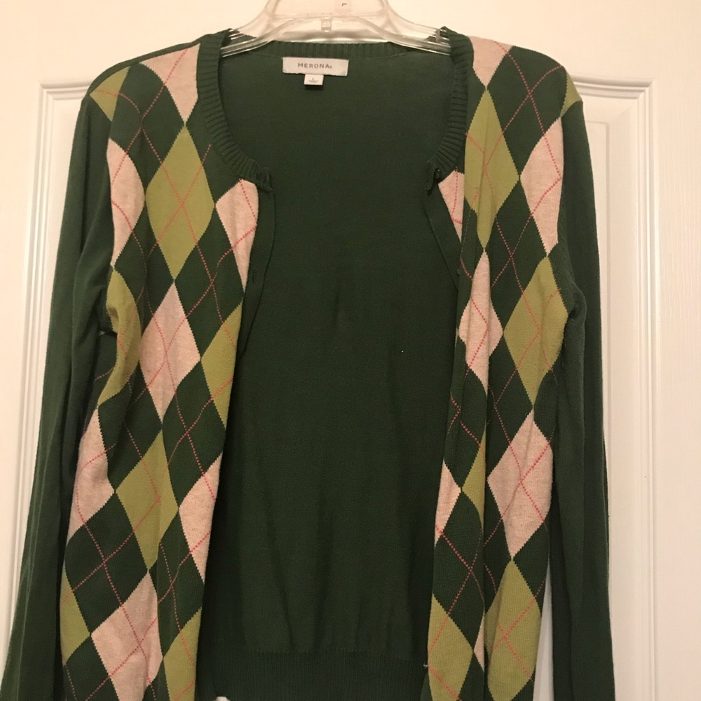 Pink and Green Sweater